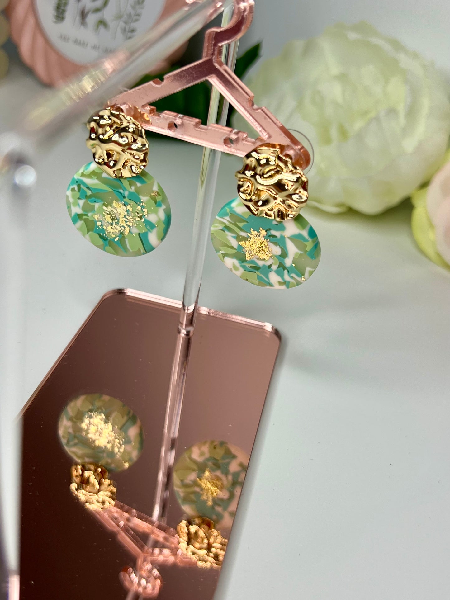 Boucles vert menthe