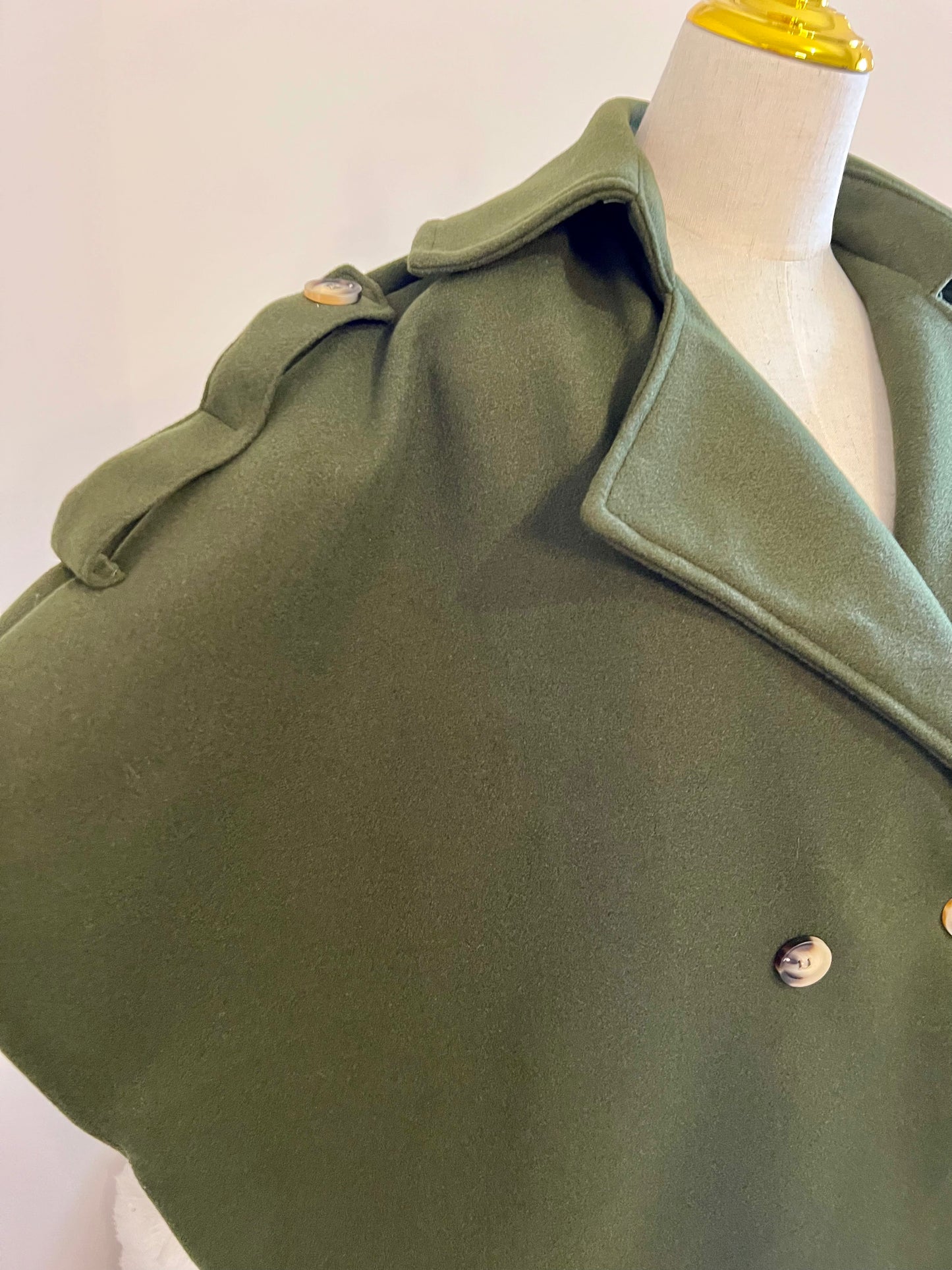 MANTEAU BOUTONS VERT MILITAIRE