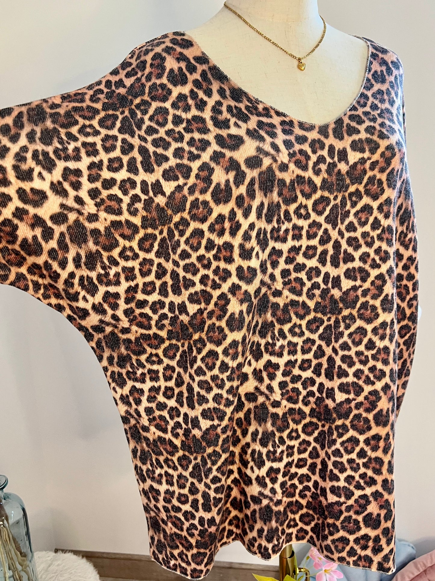 PULL LEGER IMPRIME COL V LEOPARD